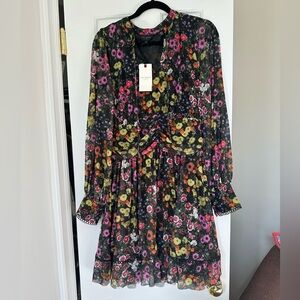Ted Baker Amayra - a Gathered Waistband Flippy Mini Dress